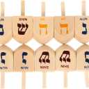 NUOBESTY 10pcs Wooden Dreidel Set Spinning Tops for Kids Wood Hanukkah Table Decorations Hanukkah Party Supplies Multi-Color