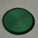Round Braided Placemats Set of 4 Table Mats for Dining Tables Woven Washable Non-Slip Place mats (Green Shining, 4pcs)