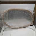 Gluck Plants Irregular Wall Mirror,22''X32'' Wooden Asymmetrical Vanity Bathroom Farmhouse Wavy Walnut Modern Nature Wood Mirror for Bedroom Living Room Entryway