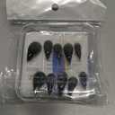 Eagle Claw Press on Nails Handmade Medium Stiletto Unique Thick Acrylic Nails Black Talon False Nails Cat Claw Glossy Glue on Nail Solid Color Curved Sturdy Nail Art 10Pcs(S)