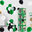 DAZONGE Graduation Decorations 2026, Set of 4 Green Graduation Boxes with 139pcs Balloon Arch Garland Kit & 4 String Lights - So Proud of You Class of 2026 Decorations