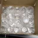 Goodluck 40 PCS Diamond Stemless Plastic Wine Whiskey Glasses, 12 Oz Disposable Cocktail Glasses, Suitable for Weddings, Birthday Parties, Family Gatherings, Bars, etc Gold rimmed cups (Clear and Gold)