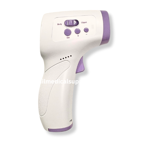 Victor T9000 Non-Contact Digital Infrared Forehead and Wrist Thermometer, for Adults and Kids, Quick 1 Second Readings, 3-Color Temperature Warning Display, White/Violet