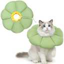 Maiiu Soft Cat Cone Collar After Surgery, Cat Recovery Collar to Stop Licking Wounds, Adjustable Elizabethan E-Collar for Cats Waterproof Donut Collar for Wound Healing (Green, Large)