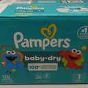 Pampers Diapers - Baby Dry - Size 1, 120 Count, Absorbent Disposable Infant Diaper (Packaging May Vary)