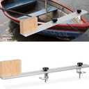 Canoe Trolling Motor Mount, Trolling Mount with Ash Wood Crossbar and Motor Block for Quick and Easy Kayak, 28.7x3x0.4inches and 5.9x4.2x1.7"