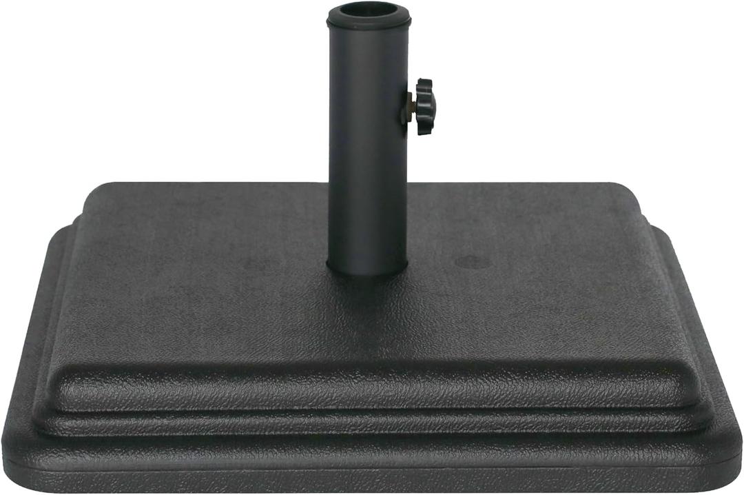 US Weight 40 Pound Umbrella Base - Weighted Umbrella base For Use With Patio Table  Heavy Duty Base- Made in the USA (Black)