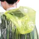 Cididu 20 Pack Disposable Rain Ponchos for Adults, Clear Plastic Emergency Raincoats with Hood, Individually Wrapped Bulk Rain Ponchos Waterproof Family Pack Camping