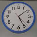 AKCISOT 12 Inch Wall Clock Silent Non Ticking Modern Wall Clocks Battery Operated, Analog Classic Clock Decorative for Bedroom, Kitchen, Home Office, Bathroom, School, Living Room(Blue)