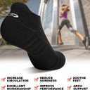Lapulas Athletic Running Ankle Socks, Low Cut Cushioned Anti-Blister Tab Sports Socks Men Women 6Pairs (Black)