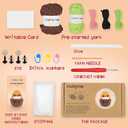 WaldyWop Beginner Crochet Kit for Kids: Wobbles Crocheting Starter Kits for Girls - Learn to Crochet Set w/Step-by-Step Video - Complete Knitting Kit, Easy Crochet Yarn, Birthday Gifts for Women (Carrot)