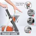 SupMaKin Upgrade Safe Mandoline Slicer, Multi Vegetable Chopper, Potato Slicer, Vegetables Slicer Onion Chopper Fry Cutter, Kitchen Chopping Artifact (GrayWhite)