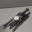 Black Tension Shower Curtain Rod 1.1" Diameter Heavy Duty Stainless Steel Adjustable Spring Tension Rods 30 to 88 inch No Drill Shower for Bathroom Windows Outdoor No Slip No Rust