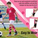 Soccer Shin Guards and Socks Kids Youth Lightweight Soccers Pads Defender with Ankle Protection Ski Shin Guards Football Equipment for Age 4-14 Toddler Boy Girl (Medium, Rose Red)
