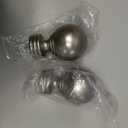 Rod Desyne 5904-015 Sphere Finial (Pair) for 1.5" Rod Decorative Finial Pair, Satin Nickel (2 Count (Pack of 1))