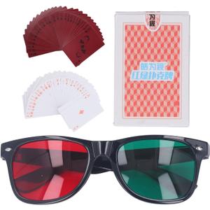 Colorblind Poker Card Red Green Color Glasses Eyesight Corrective Amblyopia Training Cards for Children Improve Eyesight, Amblyopia Training