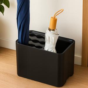 Can Store 15 Umbrella Holder for Entryway Corner with Drip Tray, Umbrellas Stand Rack Space Saving Storage Organizer, Compact Umbrella Holder Indoor for Home Office Decor(Black)