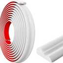 19.6FT Self Adhesive TPE Wall Molding Trim, ZDHQLHJ Peel and Stick Flexible Chair Rail Panel Molding, DIY Decorative Strips Wall Molding Strips, for Home Walls Door Trim Mirror Frame (White)