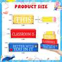 4 Pcs Teacher Appreciation Wooden Tiered Tray Decor, 2.2 x 3.3 inches