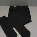 Women’s Fleece-Lined Tights - Ultra-Warm Fake Sheer Look Pantyhose Thick Leggings for Winter Black M-L