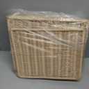 Jingmore Wicker File Basket for Hanging Folders, Decorative File Boxes with Lids, Farmhouse Collapsible Letter Size Document Storage Box for Home Office Decor