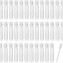 JJKMALL- 100PCS 1ml 1/4 Dram Empty Glass Perfume Sample Bottle Vials with 3ml 1pcs Droppers Samplers for Essential Oils Aromatherapy caps with