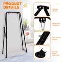 Baby Swing Stand, Heavy Duty Foldable Swing Stand A-Frame Metal Swing Stand Frame for Backyard Indoor & Outdoor Use (Hammock Chair not Included) (Black)