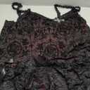 LANSHULAN Goth Plus Size Retro Dress Grunge Punk Flocked Cross Bow Lace Trim Gothic Dress with Safety Shorts 3XL