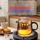 Mug Warmer, 30W Coffee Cup Warmer With 3 Temp Setting & Ambient Light, 2-12 Timer Smart Plate for Desk, Beverage, Coffee, Tea, Milk, Candle