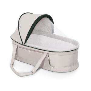 Holy Cat Portable Baby Travel Bassinet 0-8 Months with Canopy Mosquito Net Fully Washable for Camping (Light Grey)