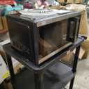 Farberware 0.9 Cu. Ft. Countertop Microwave Oven  900 Watts Power, Auto Cook Settings, Defrost, Easy Clean and Child Safety Lock-Stainless and Black, Stainless Steel