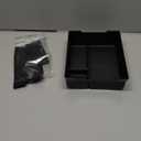 BestEvMod for Rivian R1T & R1S Accessories Center Console Organizer Tray Armrest Storage Box ABS Material with PVC Trim Compatible with Rivian R1T/R1S 2022-2025 2026 Accessories(W/O Coin Black)