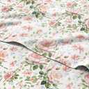 CGK Unlimited Floral Sheets - Pink Floral Rose Bed Sheet Set - 1 Flat, 1 Fitted & 2 Pillowcases w/Deep Pockets - Wrinkle & Fade Free - Boho Botanical Bedding - Ultra-Soft, Breathable and Cooling (Queen, 19 - Secret Garden)