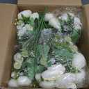 12 Bundles Peony Artificial Flowers, Peonies Artificial Flowers with Peonies Fake Peony Flower Bouquets for Home Decor, Wedding, Table Centerpieces (White, Peonies and Daisies)