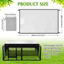 Patelai 114 x 71 Inches Heavy Duty 600d Oxford Dog Playpen Cover Extra Large Uv-Resistant Sun/Rain Shade, Fits 24/32/35/40/45/47/50 Inch Dog Panels for Outdoor Comfort and Protection (Cover Only)