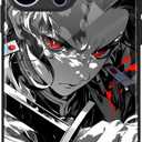 Manga Art Print Shockproof Glass Anime Case for iPhone 17 Pro Max, Heavy Duty Drop Protection, Durable Protective Bumper