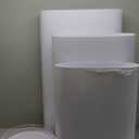 White Plastic Cylinder Pillar Stands for Party 3 Pieces of Square Cylinder Pedestal Display, Size : 35" * 16" , 29" * 14", 23,5 " * 12,5 " 