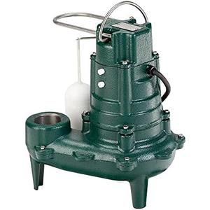 Zoeller Waste-Mate 267-0001 Sewage Pump, 1/2 HP Automatic – Heavy-Duty Submersible Sewage, Effluent or Dewatering Pump