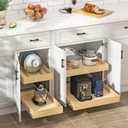 WelFurGeer 2-Tier Pull Out Cabinet Organizer with Soft Close Slides, Heavy-Duty Pull Out Drawers for Cabinets, Slide Out Shelf for Kitchen, Bathroom, Pantry & Under Sink, Solid Birch Wood