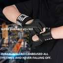 MOREOK Weight Lifting Gloves Gym Workout Gloves with Wrist Wrap Support for Men/Women-[Curved Open Back] Fitness Gloves for Weightlifting,Exercise,Training,Pull ups,Fitness,Rowing (Black, L)