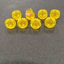 Crystal Pumpkin Decor, Pressed Glass Pumpkin Ornament 1.57x1.18in, 30 Pieces, Yellow Artificial Fruit for Home Office Table, Holiday Gift