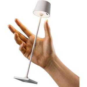 Timjorman Compact Cordless Table Lamp, Rechargeable LED Night Light, Dual Light Source (RGB Top & Warm Bottom), Touch Control & Timer, Metal Lamp for Bedroom & Kids Room (Greige 1PACK)