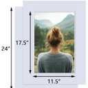 Falling in Art 5 Pack Acid Free 18x24'' White Picture Mats Board Show Kit for 12x18'' Photos, 4-Ply Beveled Pre-Cut Photo Mats with Backing Board for Frames, Artwork and Prints