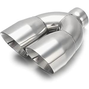 Exhaust Y Pipe 2.5" Inlet, A-KARCK Stainless Steel 3.5" Outlet 9.5" Long Y Pipe Withstands High Temperatures