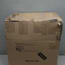 IRIS USA File Box with Lid File Organizer for Letter File w/Organizer-Lid, Water Resistant Document Box, Plastic Mobile Filing Organizer, Secure Buckle, Portable Handle, Lockable, Black 4 Pack