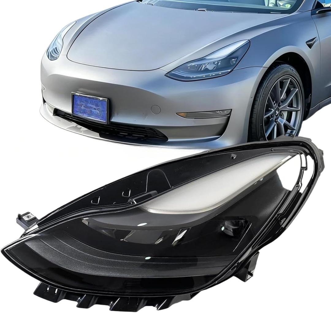 Left Full LED Headlights Assembly Compatible with Tesla Model 3/Model Y 2021 2022 2023 Driver Side For 151495200C Projector Matrix Type Headlamp