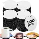 100 PCS Sublimation Blank Car Coasters, 2.75 in Circular Opening Blank Sublimation Coasters for Thermal Sublimation DIY Crafts,Car Coasters.