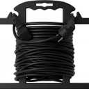 Ripeng 1 Pcs Heavy Duty Extension Cord and Hose Reel with Carrying Handle, Durable ABS H-shape Design Fits 100ft Cord Cable or Water Hose, 50ft Soaker Tube Management (Black)
