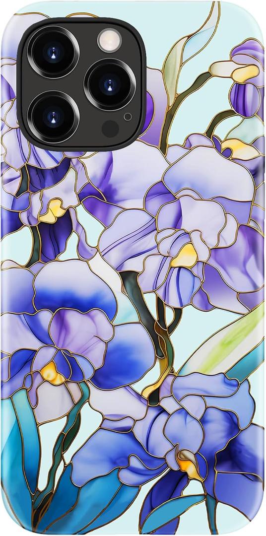DorisMax for iPhone 15 Pro Max Case Cute, Preppy Trendy Floral Design