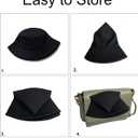NPJY Bucket Hat for Women Men Cotton Summer Sun Beach Fishing Cap (Black)